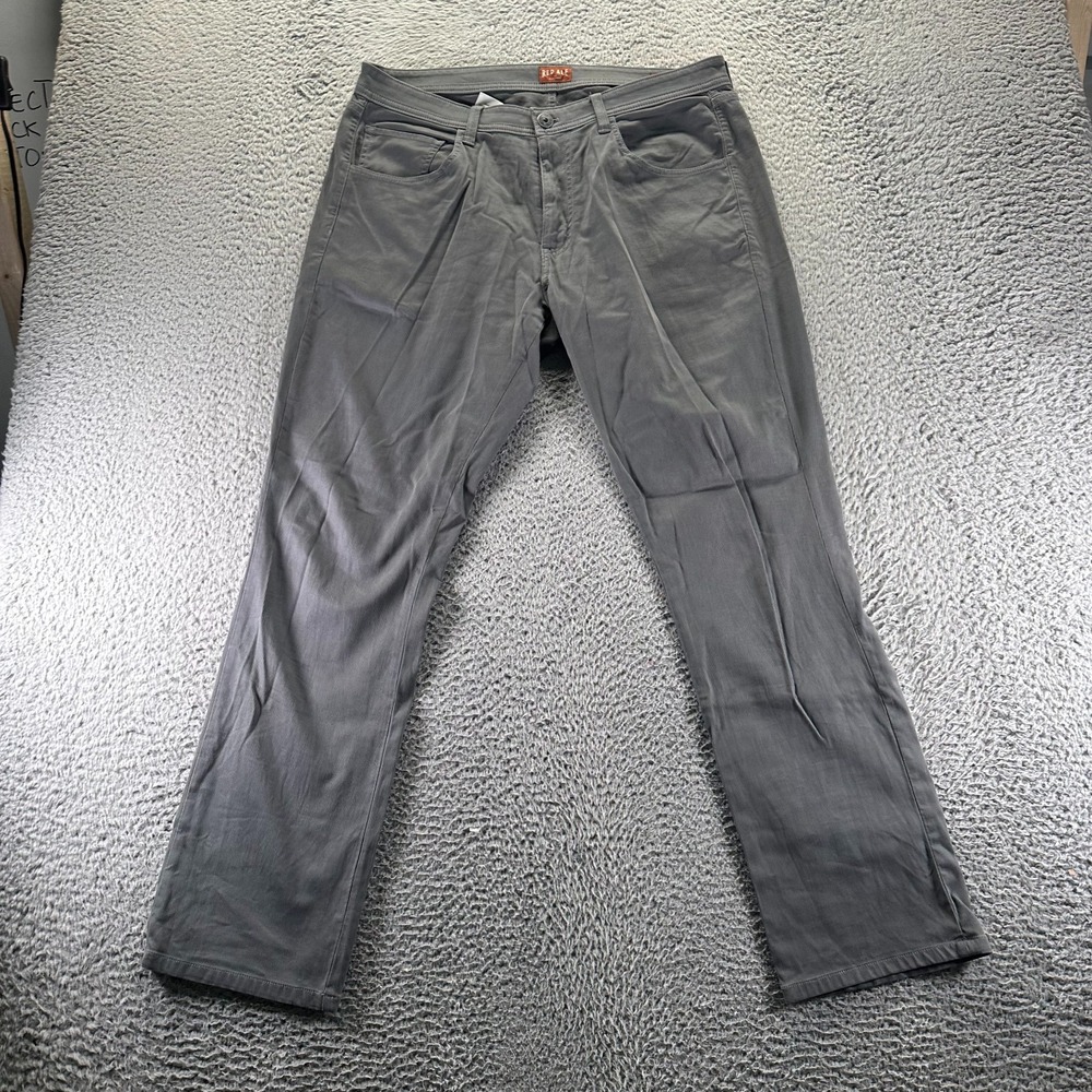 Red Ale by Alesbury Pant Mens 35x30 Gray Cotton Corduroy Chino Straight Slim Fit